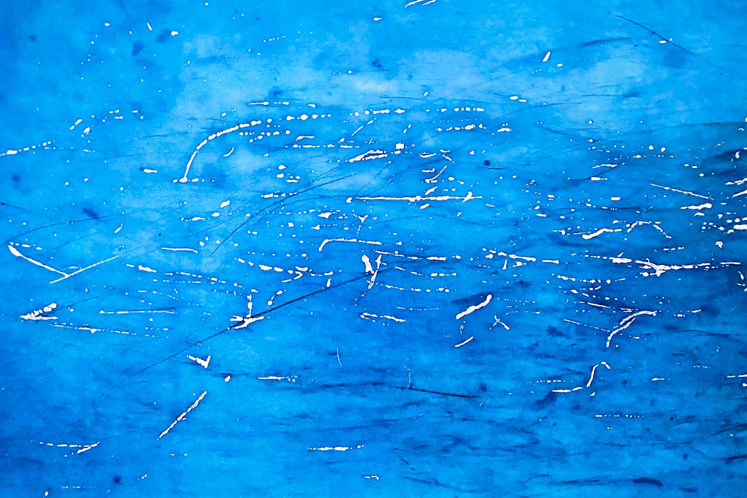 white and blue abstract painting