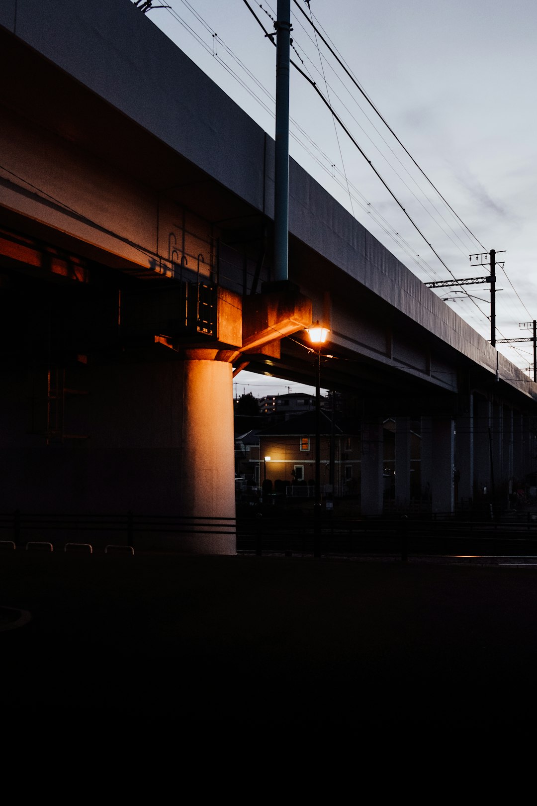 white and black train station during night time