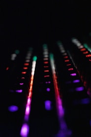 purple and black computer keyboard