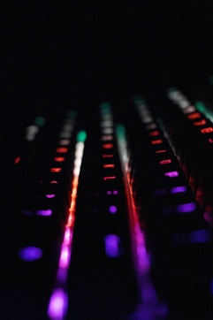 purple and black computer keyboard