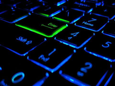 black and green computer keyboard