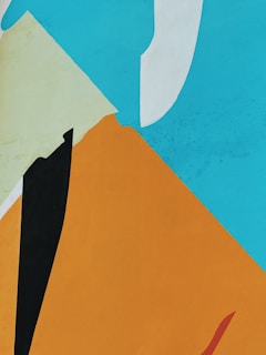 An abstract art piece with vibrant colors and shapes.