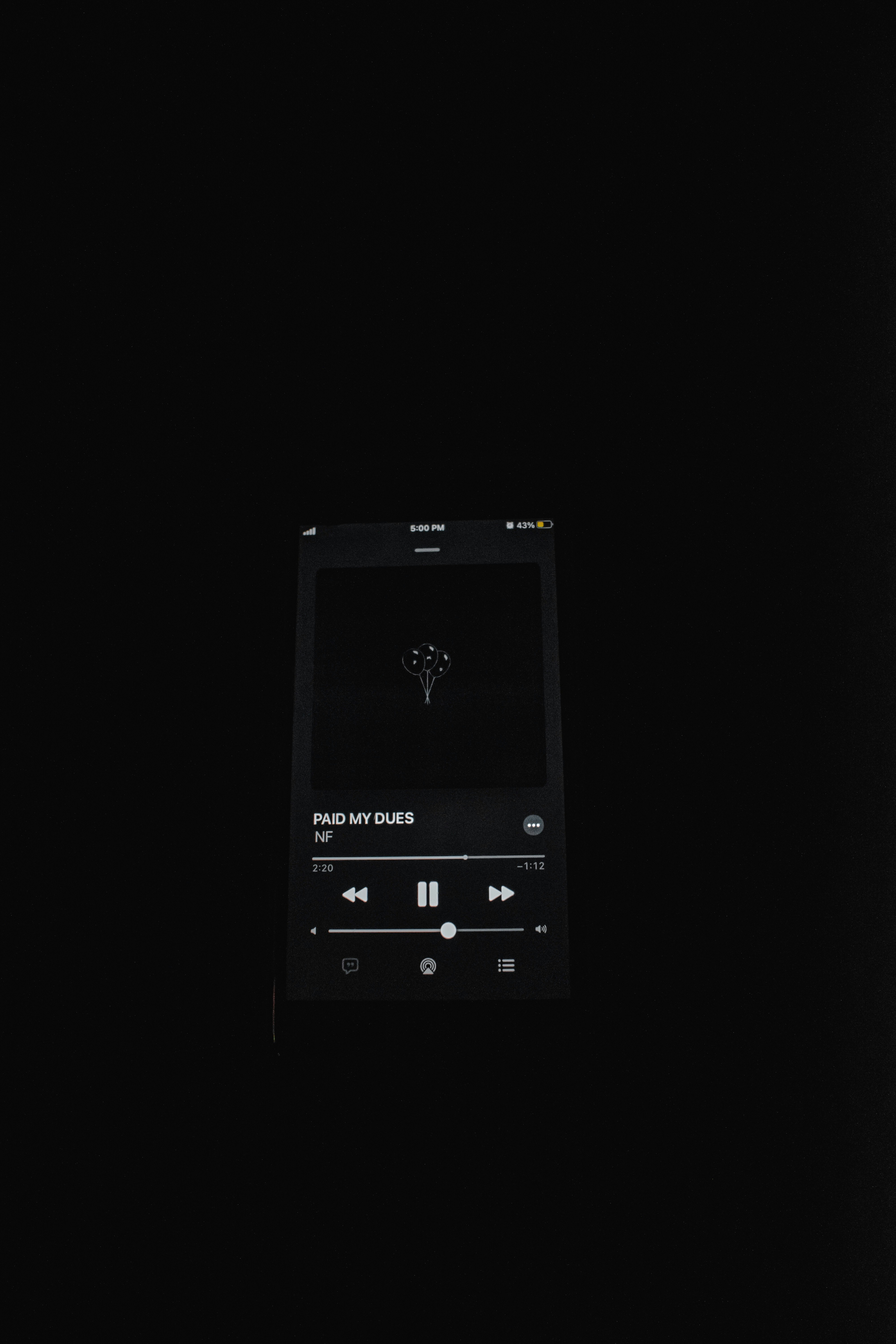 black smartphone showing black screen