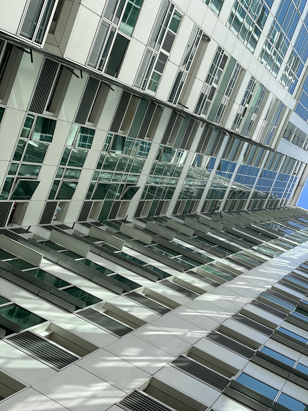 white and blue concrete building