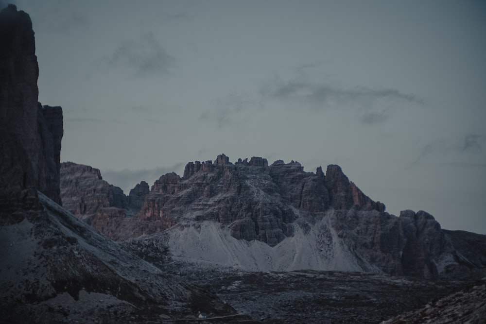 snow covered mountain under cloudy sky during daytime