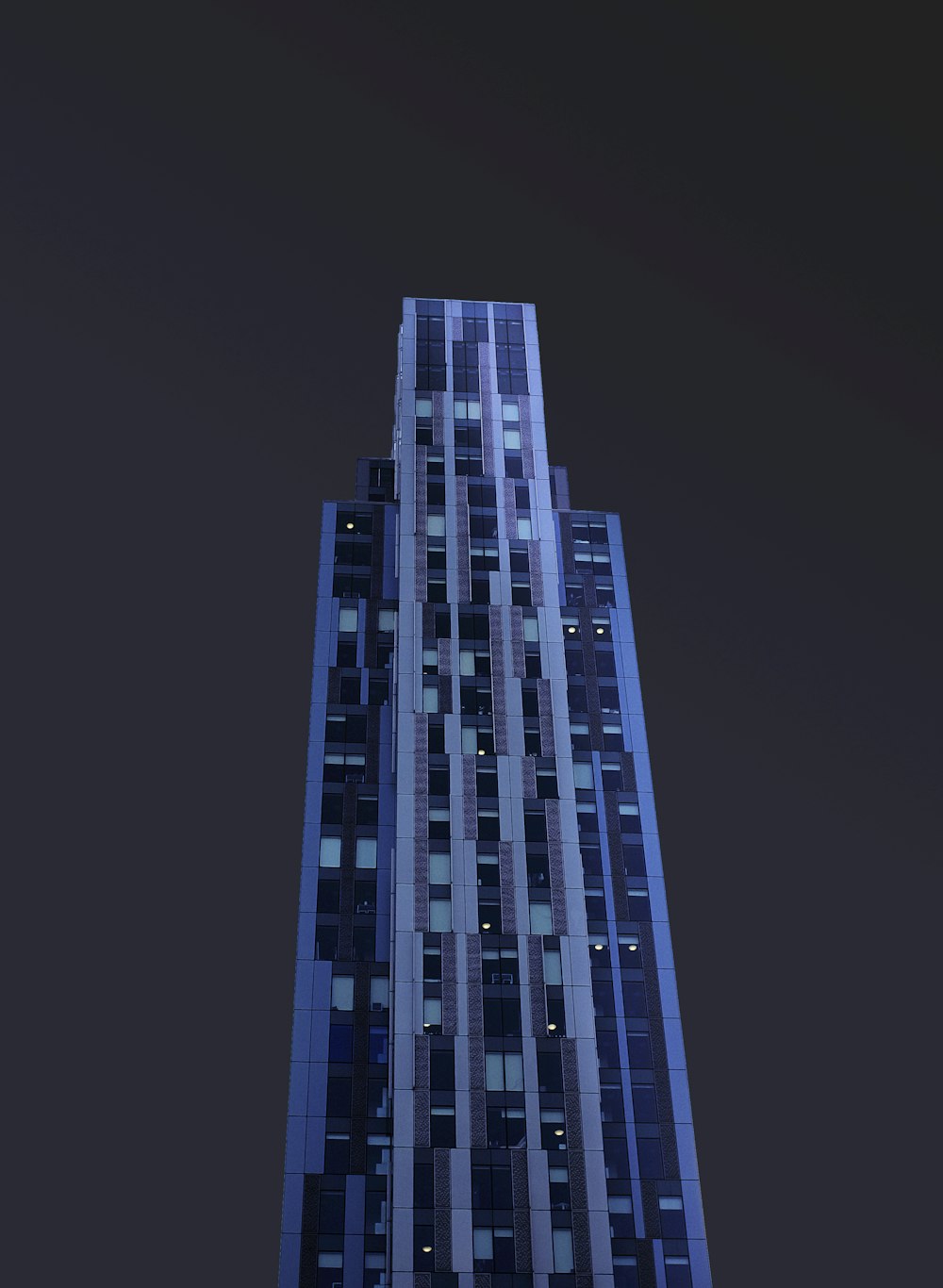 blue and white high rise building