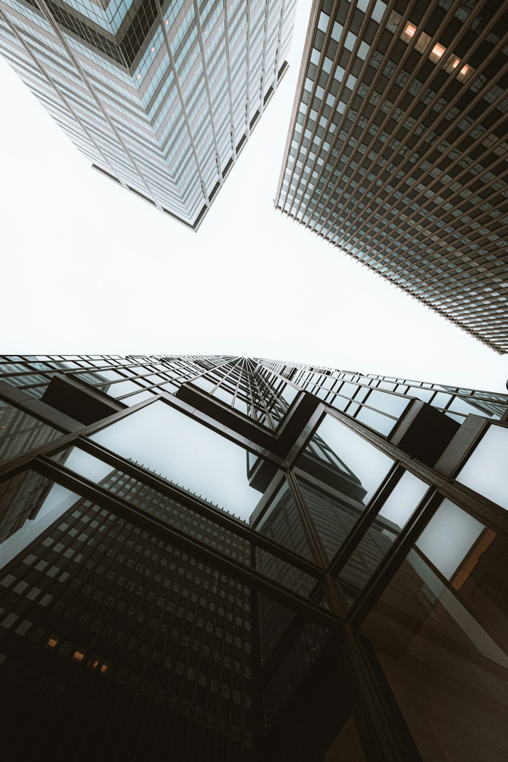 low angle photography of high rise building