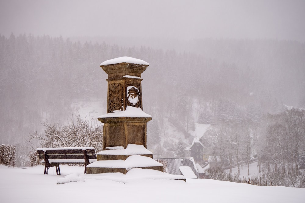 campo innevato con alberi