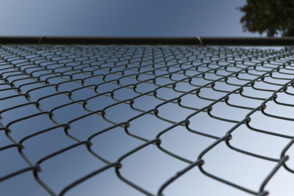 gray metal chain link fence