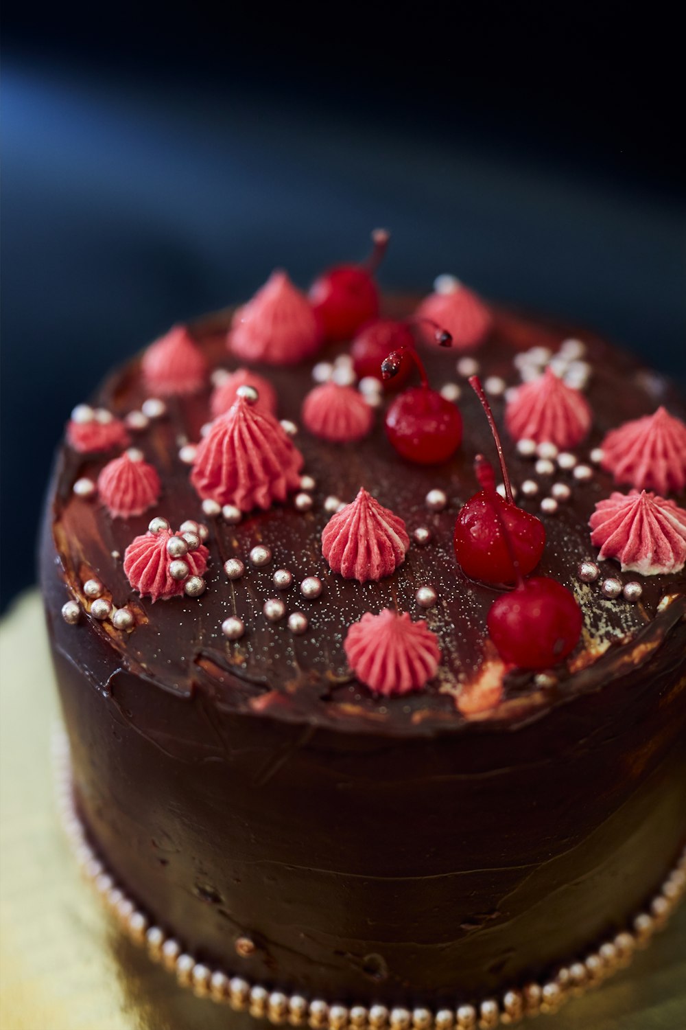 chocolate cupcake with red and white sprinkles