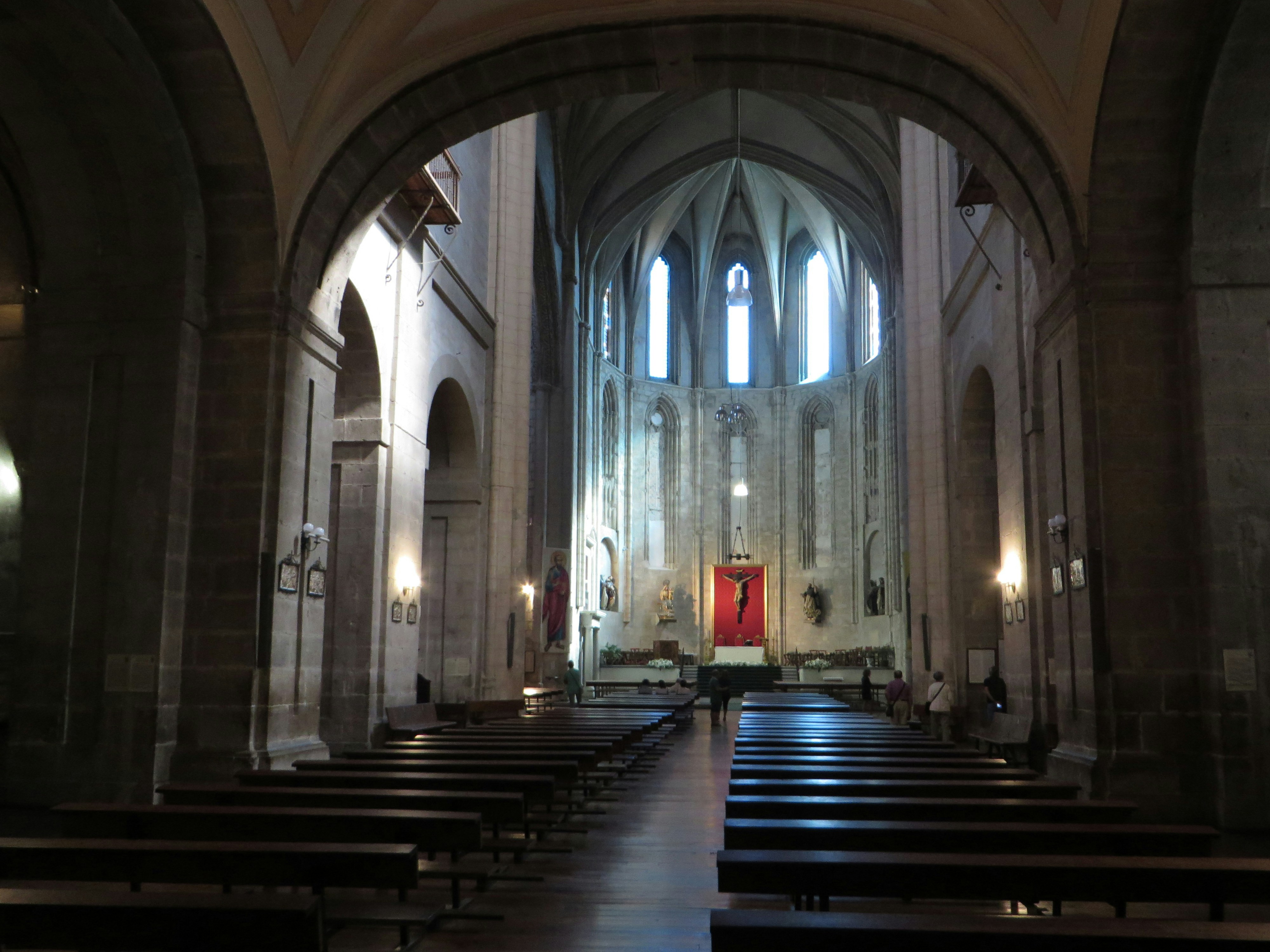 white and brown cathedral interior