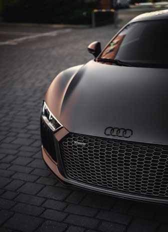 a close up of the front of an audi on premium car tyres sold at the tyrepublic tire shop in nigeria