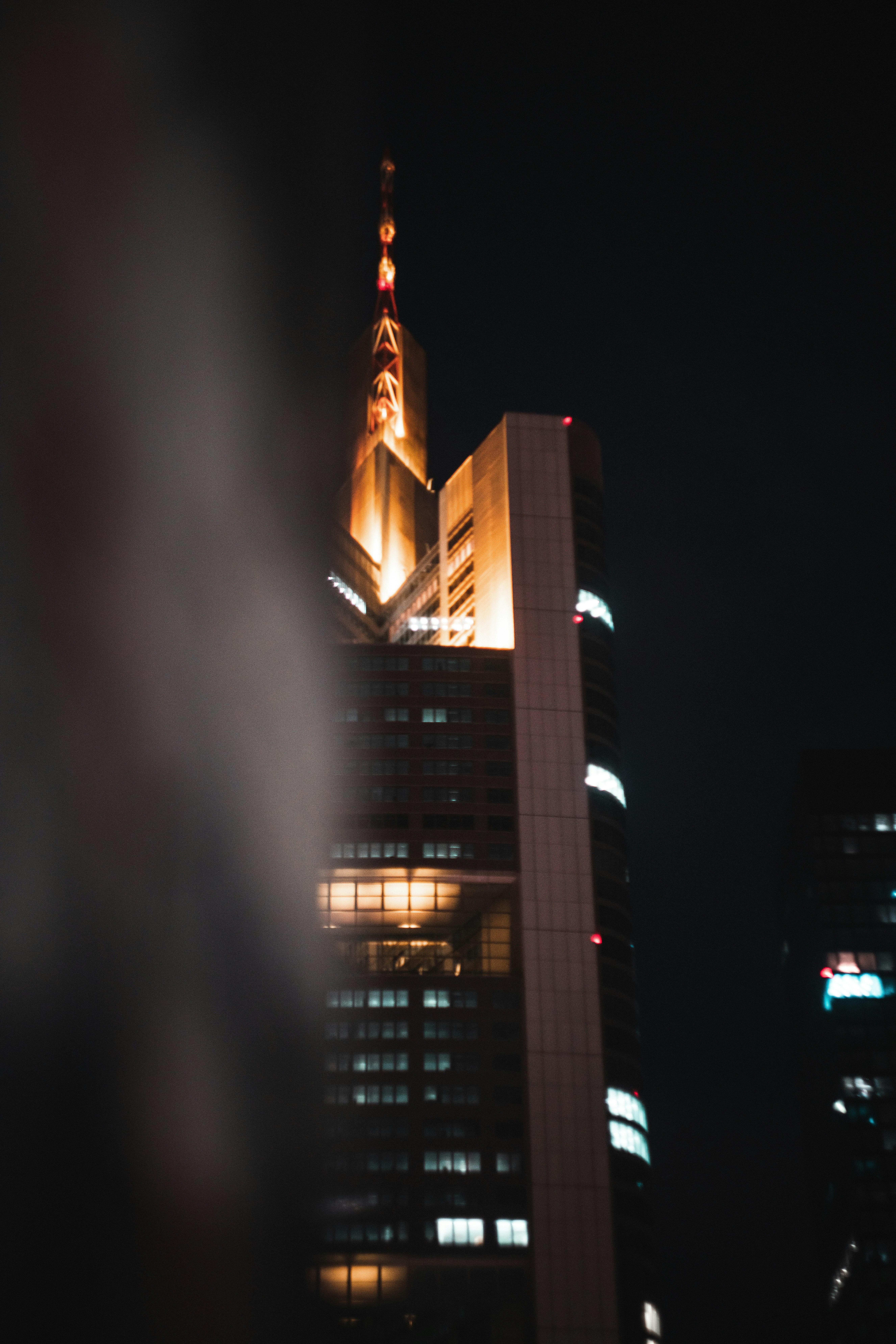 high rise building during night time