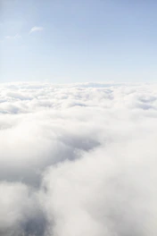 white clouds on blue sky