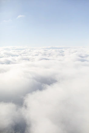 white clouds on blue sky