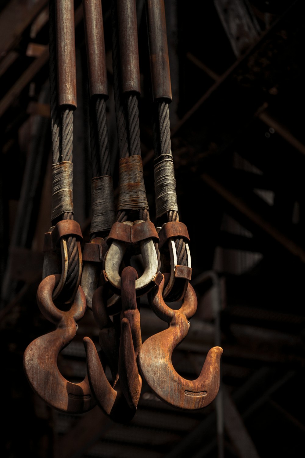 brown metal hook with brown metal handle