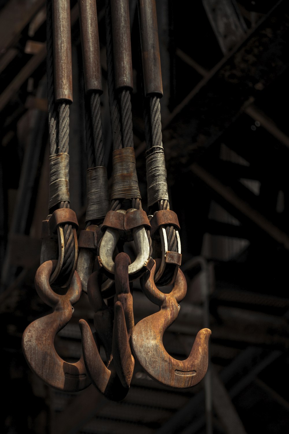 brown metal hook with brown metal handle