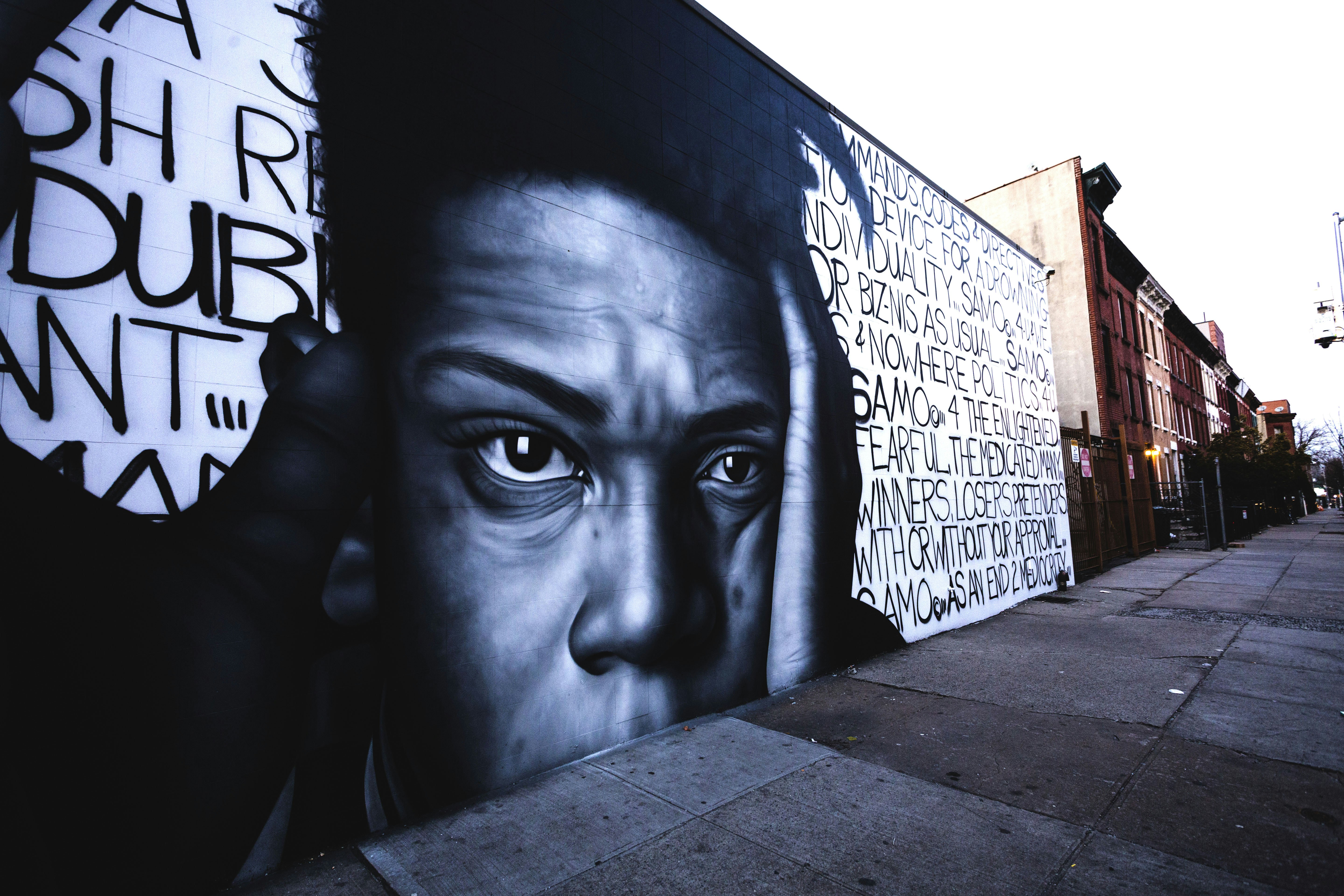 Black and white graffiti on wall photo Free Usa Image on Unsplash