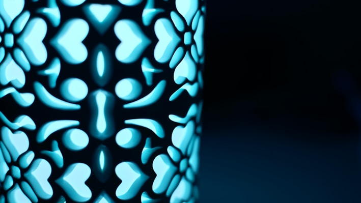 Close-up of a delicate plaster decorative piece with soft natural lighting