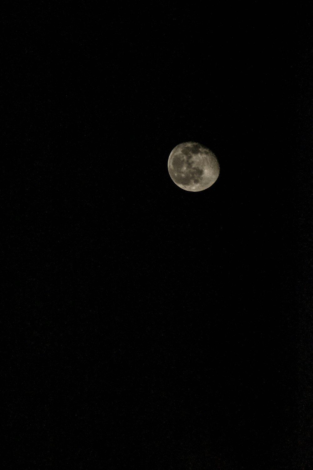 full moon in dark night sky