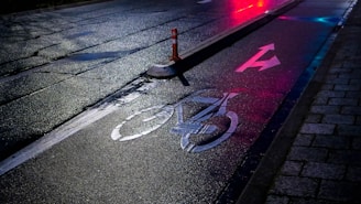 red and black traffic light on gray asphalt road