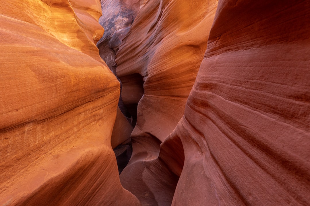 brown and white rock formation