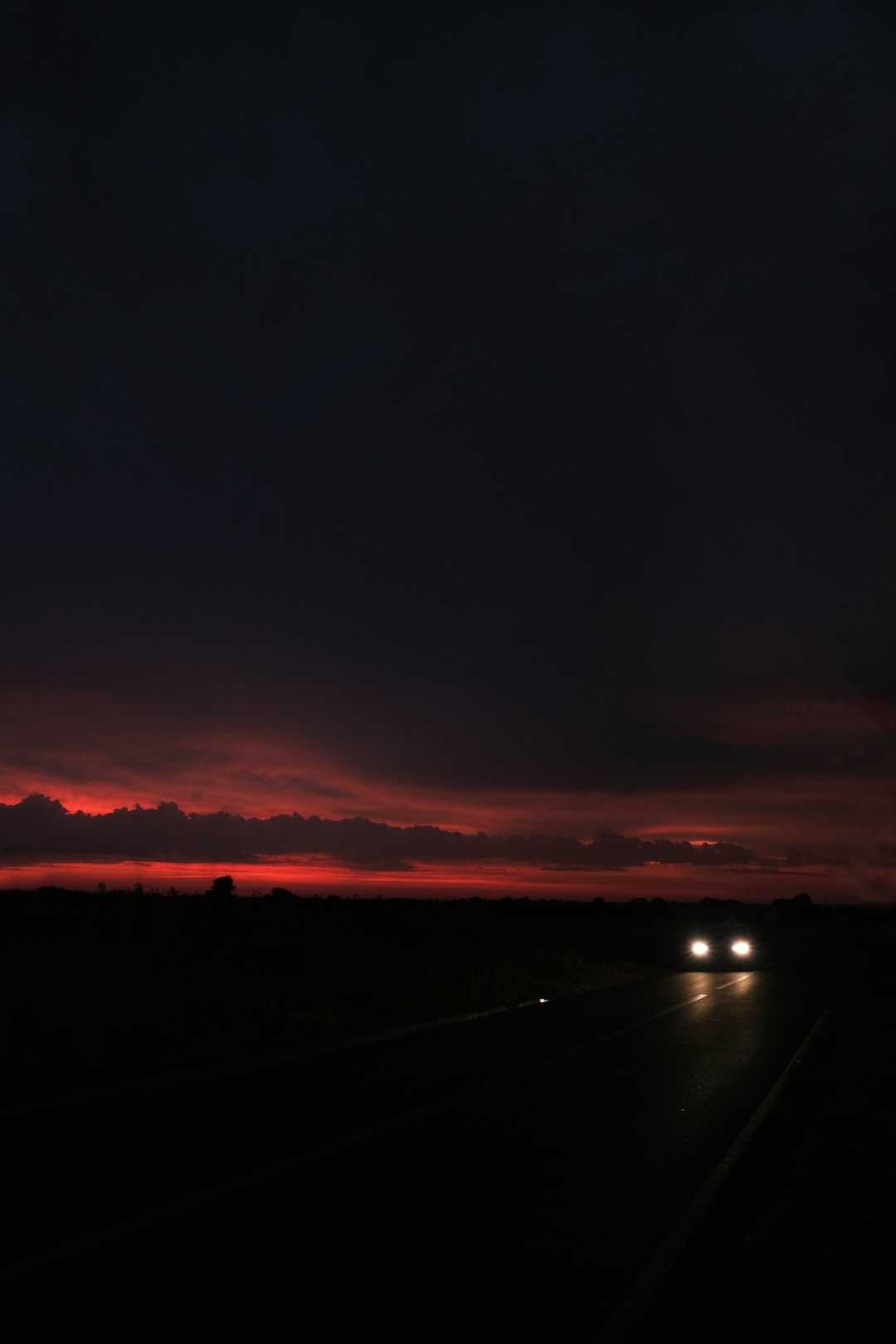 silhouette of mountain during sunset