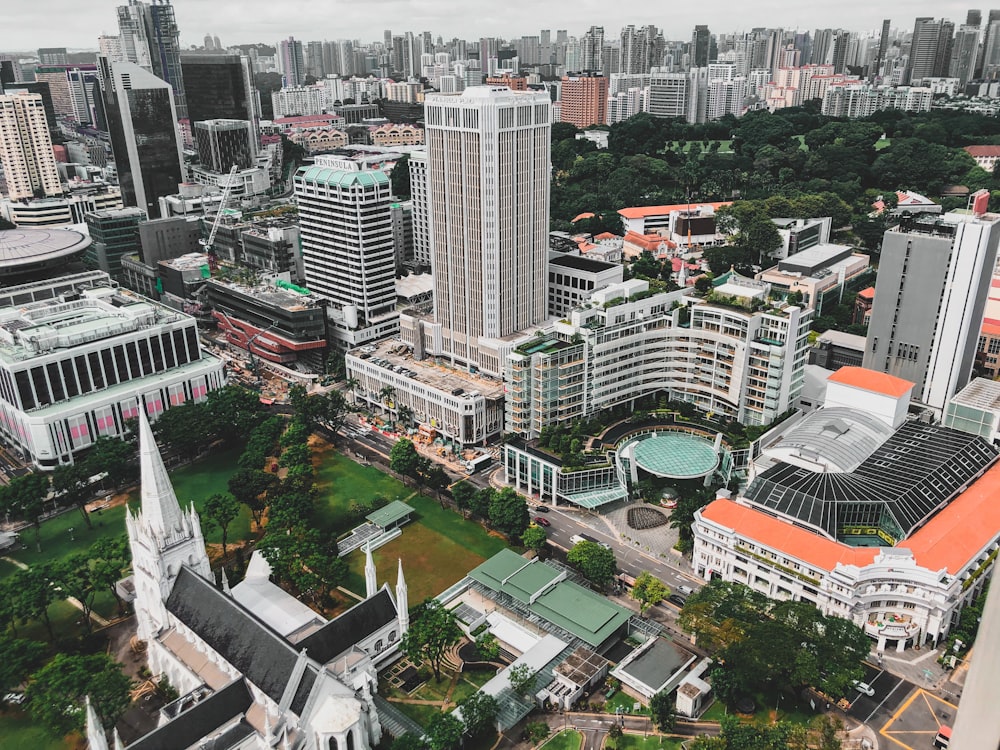 aerial view of city buildings during daytime