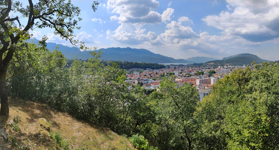 Vue sur Aix-les-Bains et les montagnes