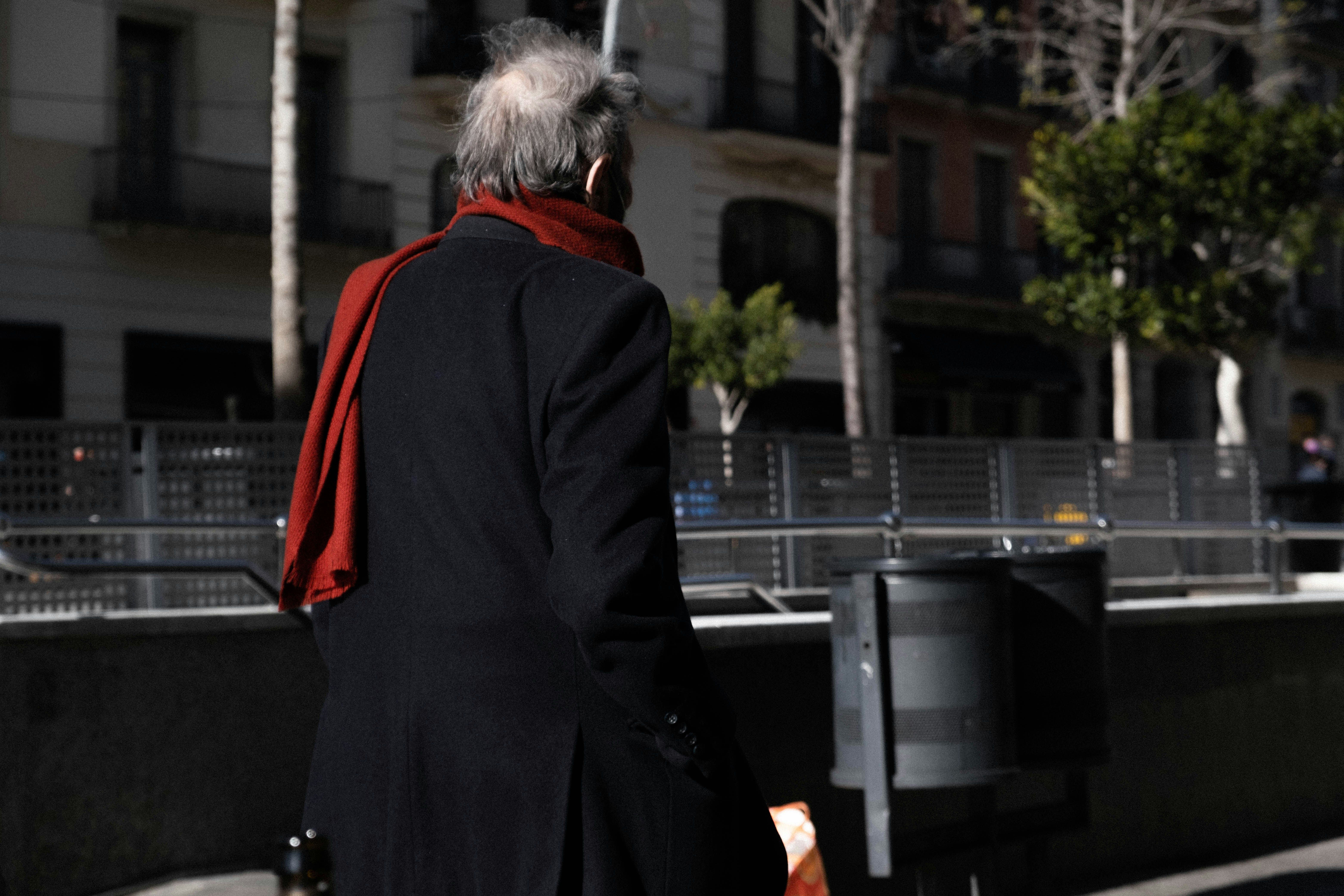 A man in the street, Barcelona - January 2021