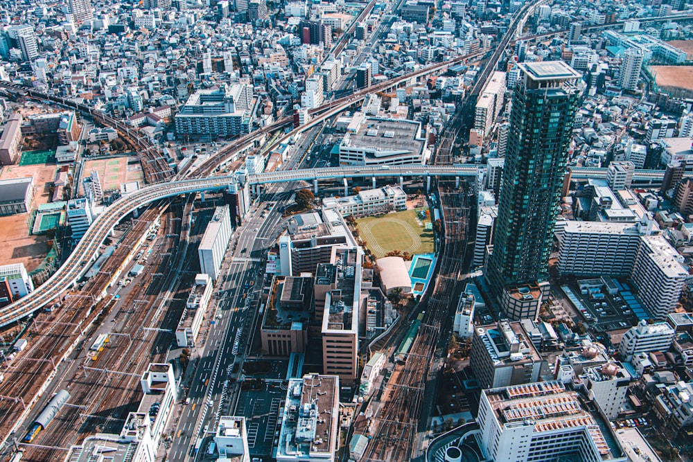 aerial view of city buildings during daytime