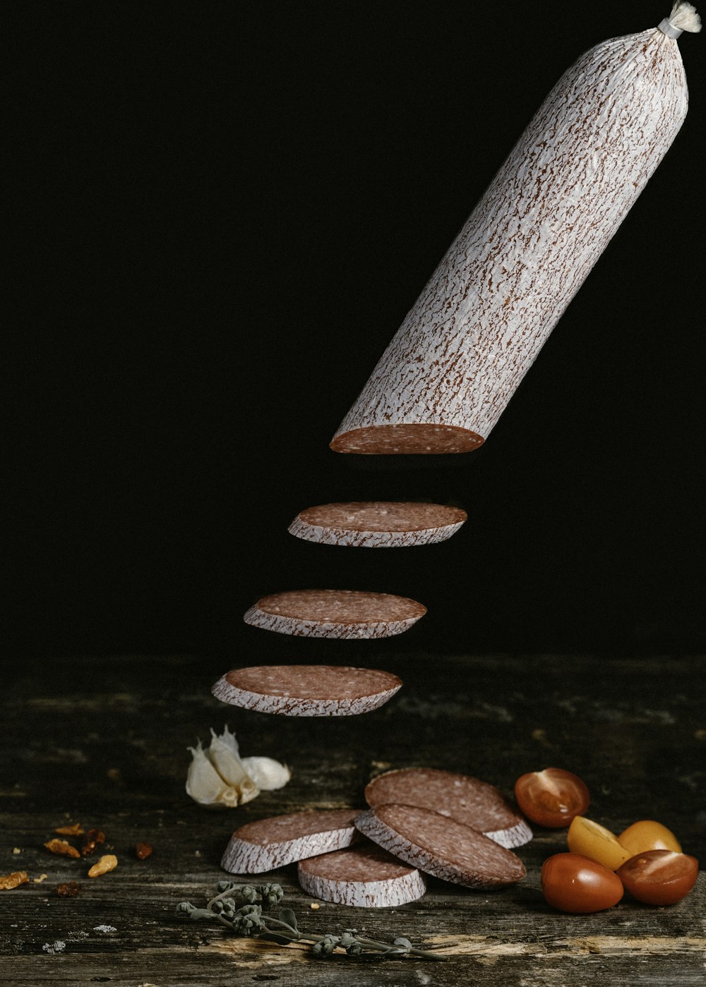 sliced of chocolate cookies on black surface