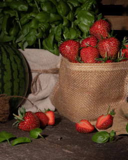 Behind-the-scenes of a photoshoot with fresh local produce and rustic props.