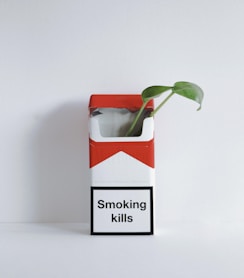 red and white cigarette pack