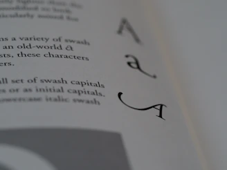 An elegant close-up of a vintage book page with delicate serif typography, overlaid with subtle shadows of dancing figures and scientific diagrams.