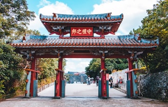 red and white chinese temple