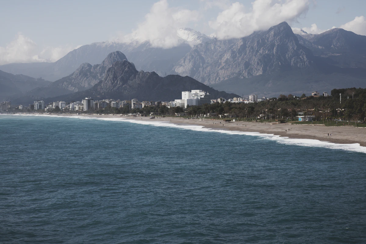 The Antalya coastline in Turkey