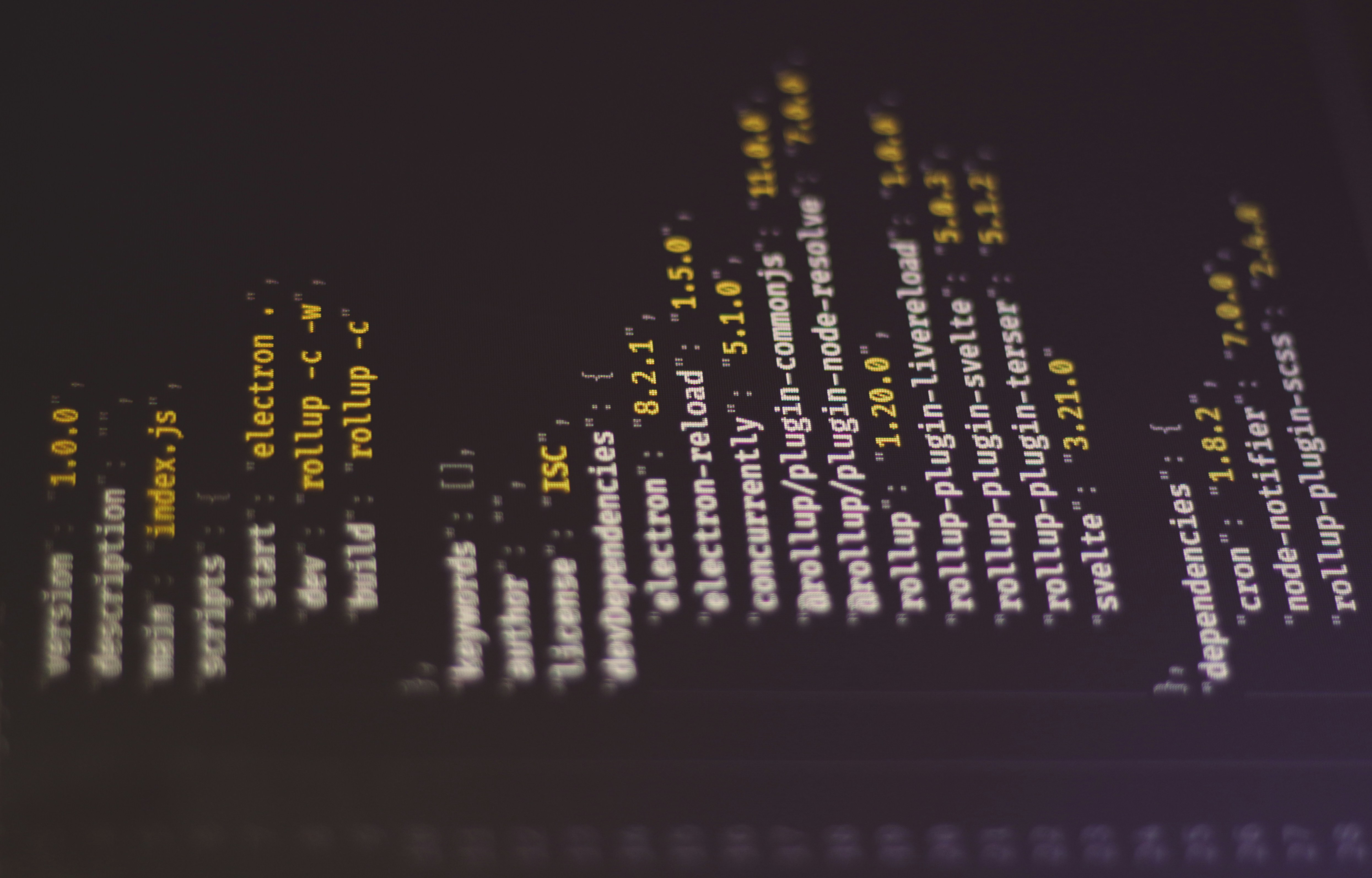 Code example of JSON file