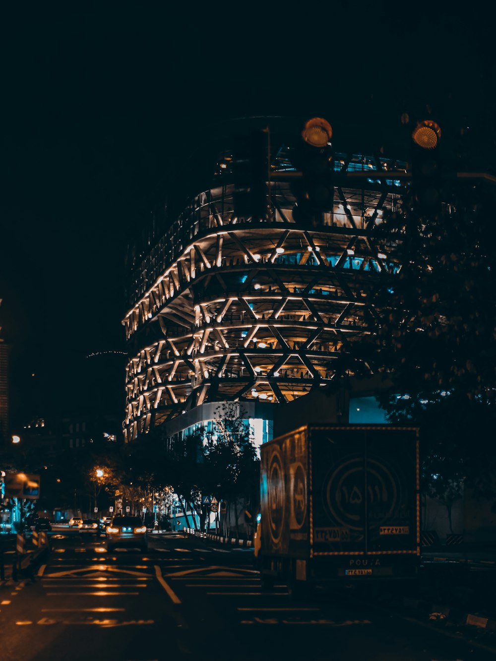 people walking on street during night time