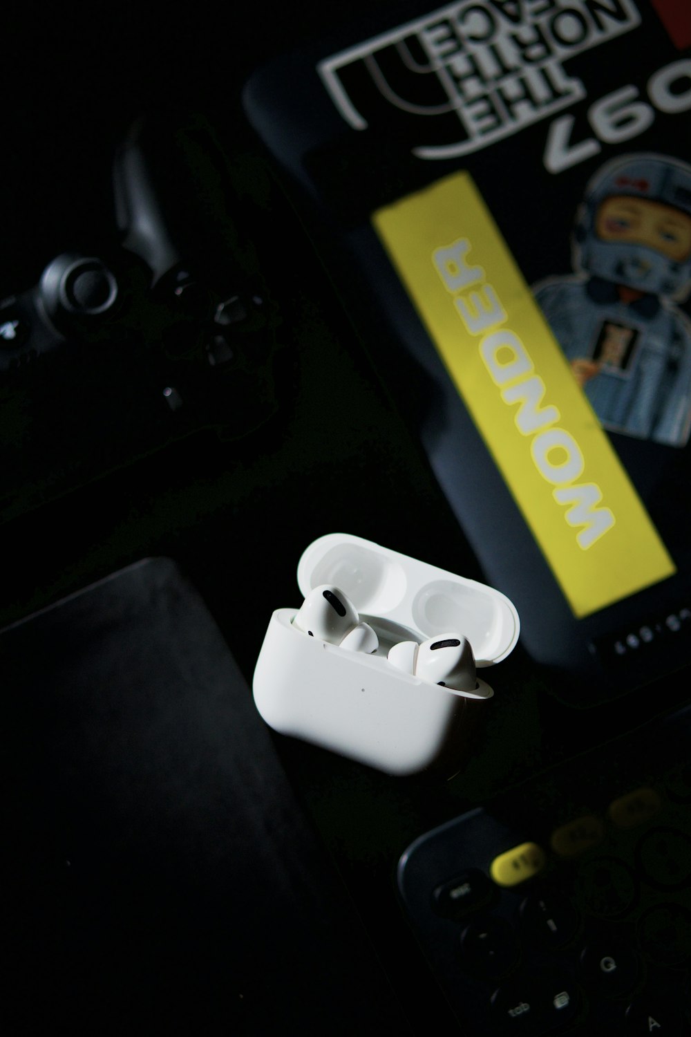 white ceramic mug on black table