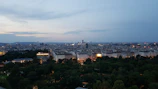 A panoramic view of Calicut cityscape from a high vantage point during twilight.