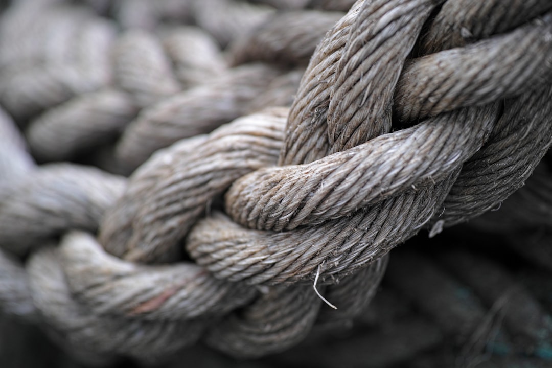 brown rope in close up photography