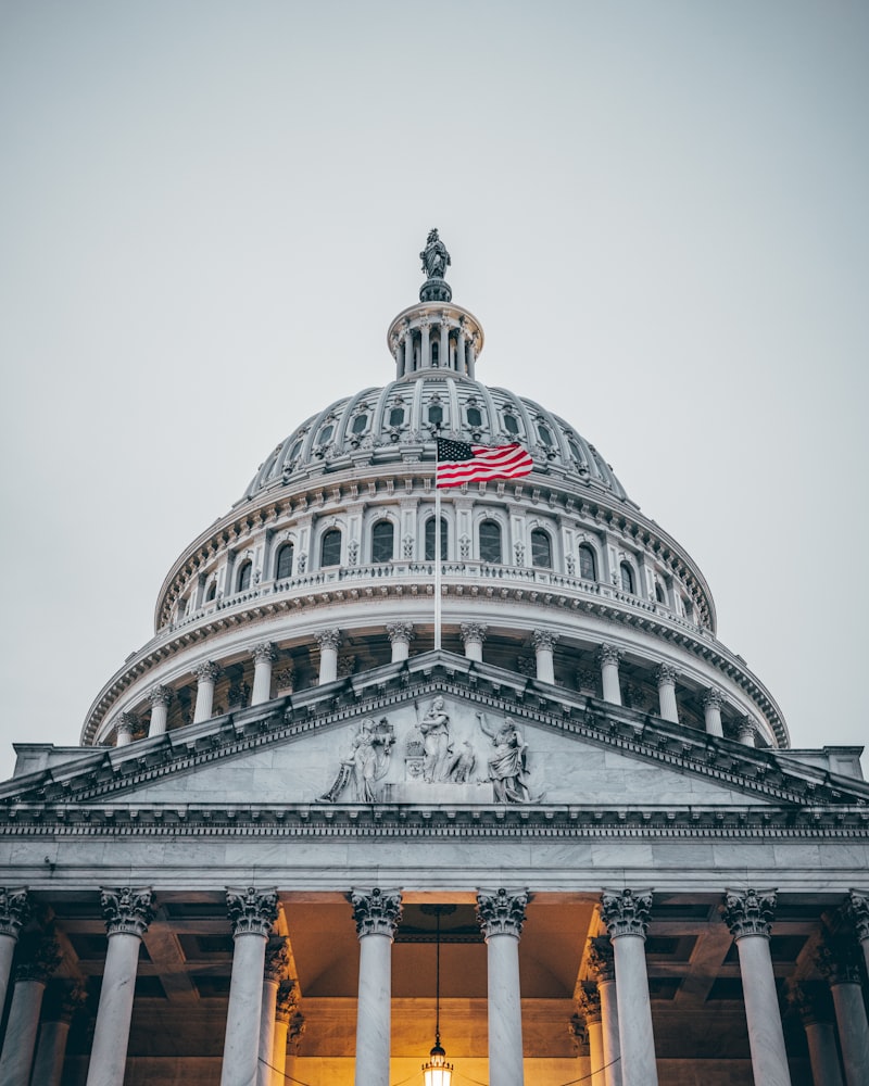The dome of the US Capitol building