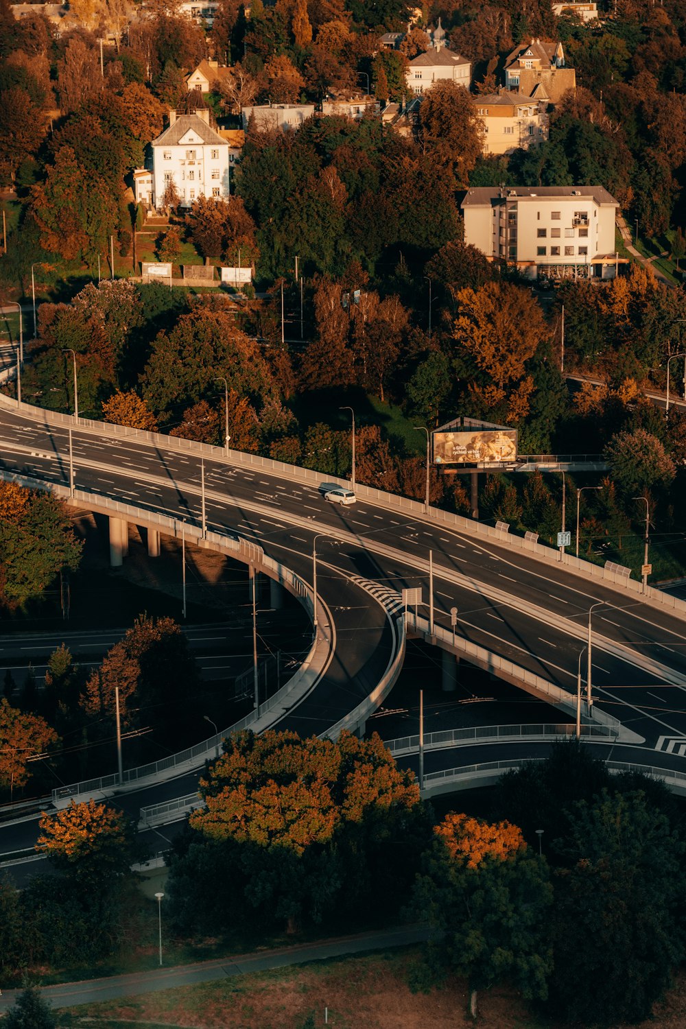 aerial view of a bridge