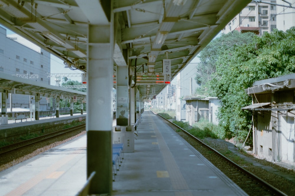 white and red train station