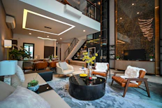 brown wooden table with chairs