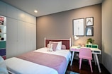 white bed linen on bed