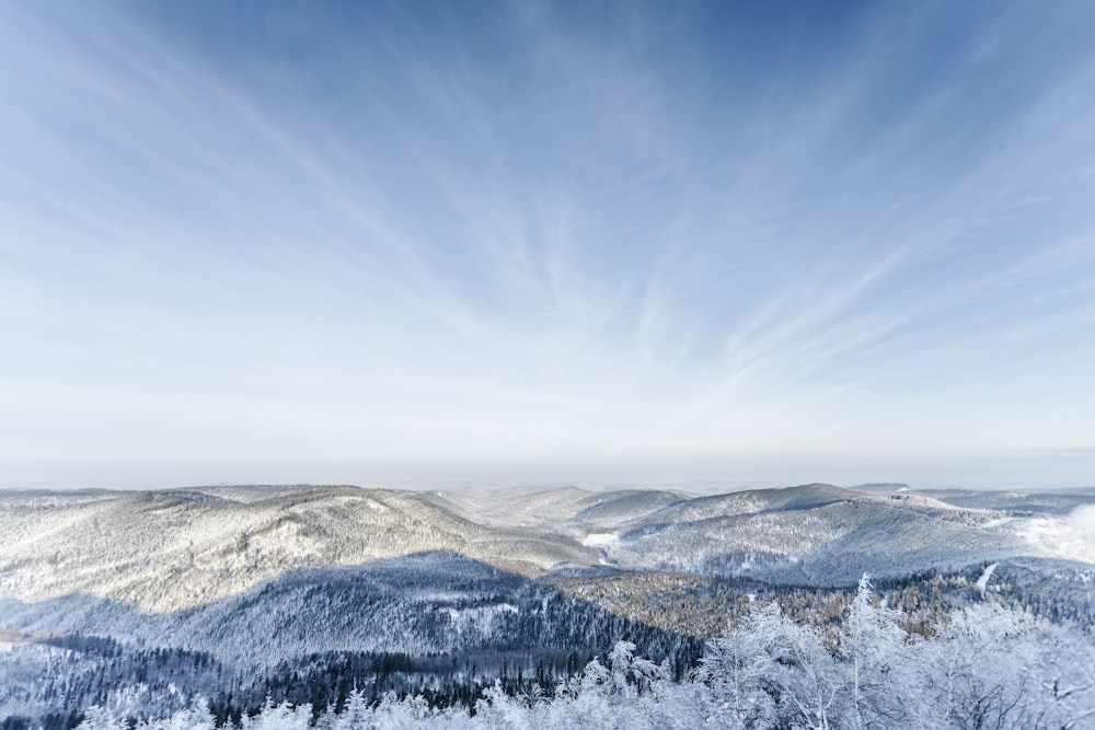 snow covered mountain under blue sky during daytime