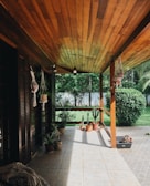 A cozy garden area in a residential project.
