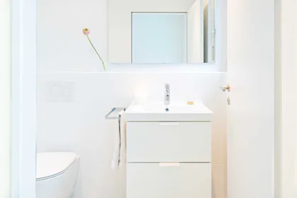 Drain cleaning service clearing a clogged drain